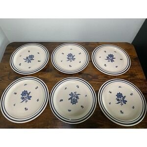 Vintage Newcor Versailles Japan Salad Plate Blue Flowers Boho Cottagecore